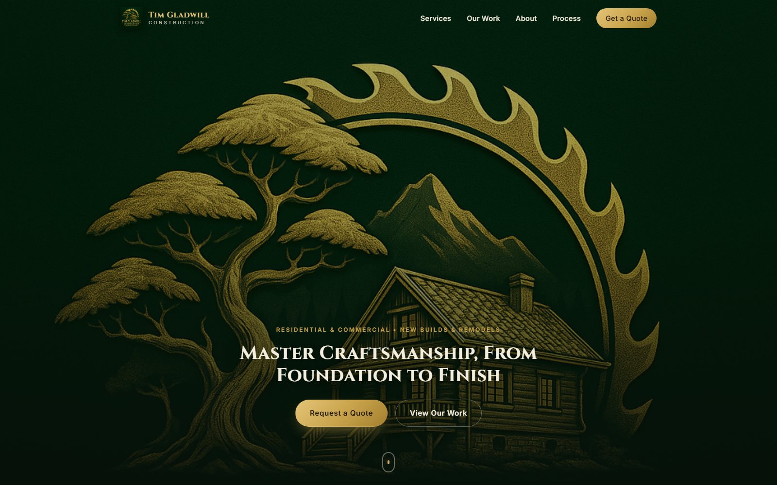 Tim Gladwill Construction website by 805 DESIGN