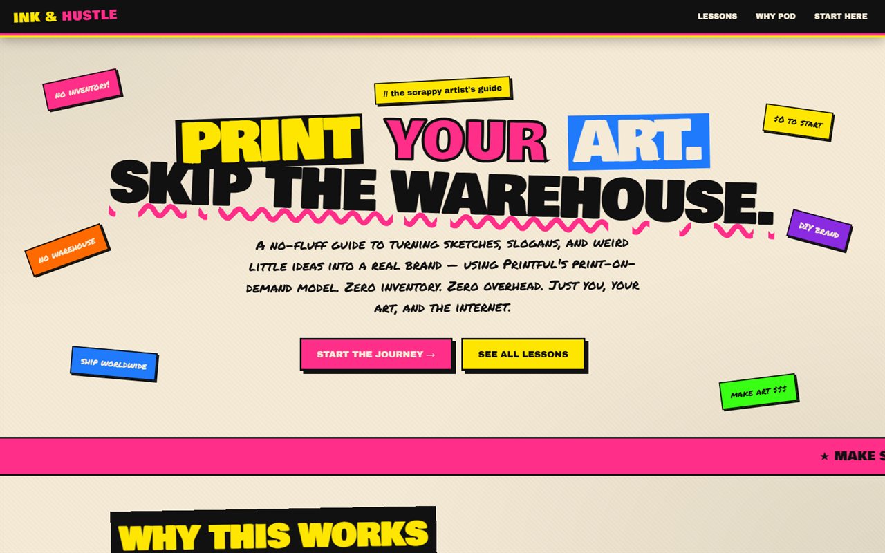 INK & HUSTLE guide home page